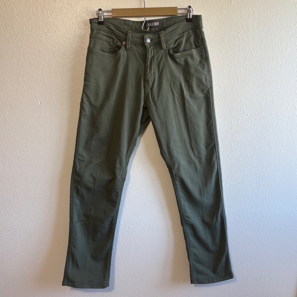 DU/ER Size 32 Sage Green N2X Relaxed Taper Leg Pants Colorful Preppy